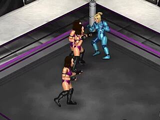 Whoa, check out this intense Fire Pro Wrestling World 18 ryona match with Cammy and Samus battling hard!