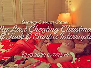 Fat Cougar Granny In Christmas Costume Gets Homemade Missionary And Doggystyle Fuck From Cheating Partner In Pov