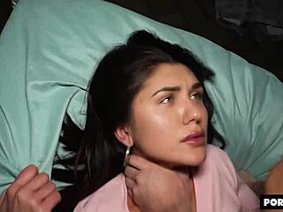 Petite Teen Rides Big Cock In Steamy Shower Quickie