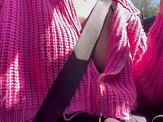Hey, check out this italian horny big tits milf artemisia love flashing her juicy tits while driving around?