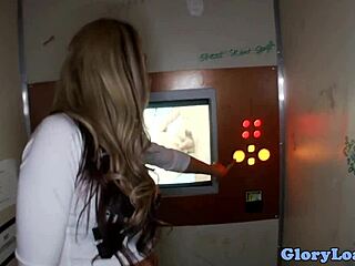 hey, why is this glamcore babe getting drilled and sucking cock at the gloryhole?