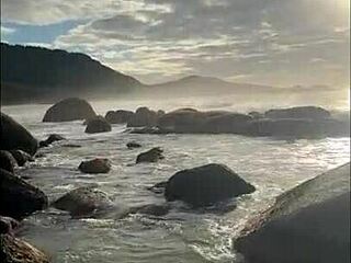 Exotic Brazilian Prostitute Fists Big Pussy in Interracial Gangbang on Nudist Beach