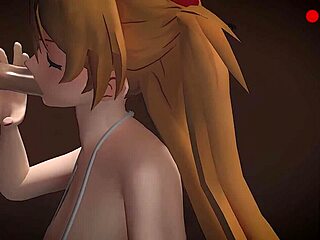 i feel the intense thrill of hardcore oral through the gloryhole as cum fills my mouth and covers my big tits