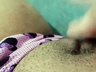Hey, why is this horny young bitch fingering her wet shaved pussy in that minnie short with such intense moans?