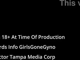 brunette nurse jewel tries on latex gloves in hospital backstage