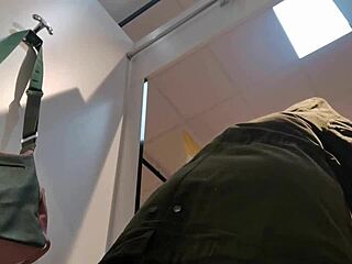 hey, your italian stepmother flashes her big ass and hairy pussy in the dressing room