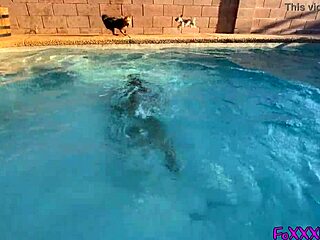 Pool side blowjob in 4k with TheFoxxxLife pov action