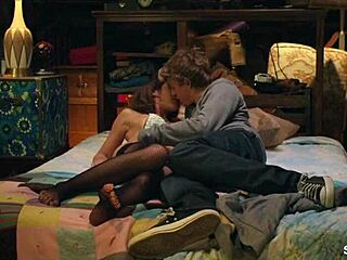 Intriguing Small-Tits Teen Lizzy Caplan in Nude Celebrity Scene from Frankie Boom 2013