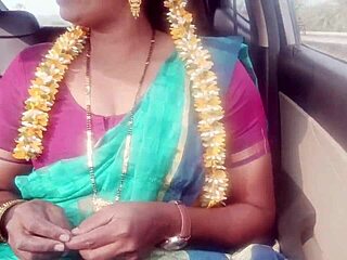 Indian Housewife Enjoys Car Sex with Dirty Talk on Long Drive for Fucking