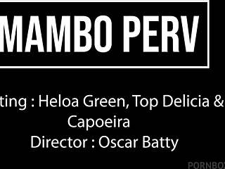 Slim brazilian cutie heloa green takes double ass fucking from two huge cocks