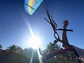 Brazilian Latina Tattooed Babe Gives Outdoor Public Blowjob on Huge Cock in the Air