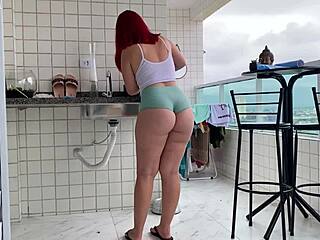 Called This Brazilian Maid To Clean The House But She Teased With Her Ass In Voyeur Fetish