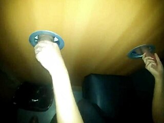 Husband films chubby mature wife sucking strangers at glory hole during wild swingers party in Florida.