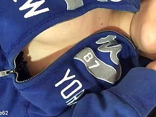 Horny housewife Crystal masturbates passionately recording for her fans