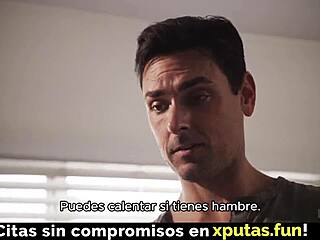 Blonde Stepdaughter Sucks Cock and Enjoys Fucking with Handjob and Natural Tits in Spanish Subtitles