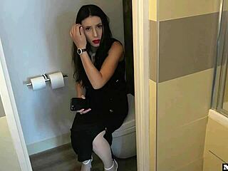 busty romanian coworker whispers on the phone while getting fucked hard in doggystyle by her lover