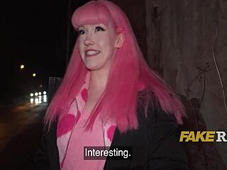 pink-haired euro slut, want to get pounded publicly for cash?