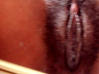 Oh yes, feel how I make my ebony pussy so wet and creamy with fingering!