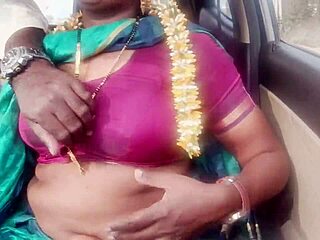 Indian Housewife Enjoys Car Sex with Dirty Talk on Long Drive for Fucking