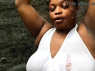 Her big natural tits bounce wildly during outdoor anal pounding that drives me absolutely crazy.