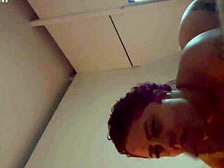 Big natural tits bounce while sucking cock for five minutes - how long could you last in a live blowjob session?