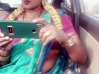 Indian Housewife Enjoys Car Sex with Dirty Talk on Long Drive for Fucking