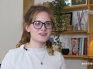 Ersties luna treats her shaved pussy to dildo and vibrator pleasure solo 😏