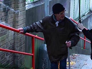 Hey, watch this teen's narrow ass get destroyed by an old man's big cock in crazy doggystyle action 😈🍑