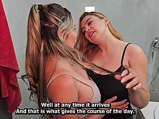Hey plumber, these sexy fat Brazilian lesbians want to try your huge cock on their anniversary with natural tits spitting and ass play.