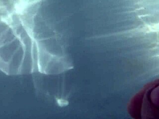 Blonde babe underwater creampie with dildo pounding shaved pussy