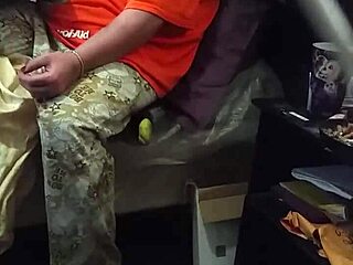 Raw fat stepmom flashes milf ass at monster big black cock