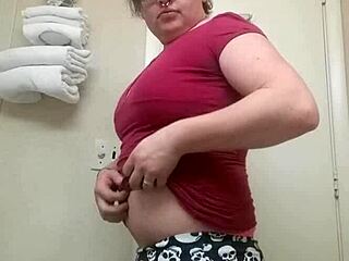 Intriguing Transsexual Tease with Panties and Clothes Ripped in Sensual Striptease Performance