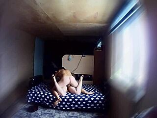 Damn, Hidden Cam Captures Wife Passionately Fucking Friend in Doggystyle with Creampie Finish!