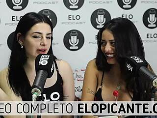 hey those bisexual lesbians are kissing passionately and teasing with that lollipop in a fun playful way