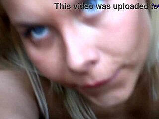 Amateur Blonde Lisa Teases in Pantyhose with Skirt and Legs on Display