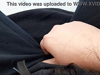 Risky outdoor solo jerk off session in public park reaching intense orgasm