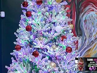 giving milf blonde anal riding under the christmas tree with big cock emojis 😈🍑🎄