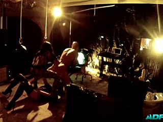 Two Cocks Two Pussies And Strapon Action In Dungeon Orgy With Bound Bdsm Lesbians