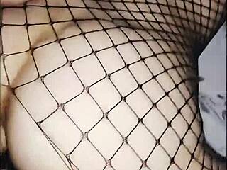 Amateur wife spreads her tight ass for husband's massive cock in close-up homemade anal pov session