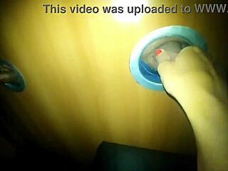 Husband films chubby mature wife sucking strangers at glory hole during wild swingers party in Florida.