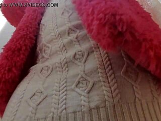 hey, your italian stepmother flashes her big ass and hairy pussy in the dressing room