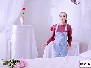 Hey, busty babe, wanna lick that petite model's hairy pussy until she orgasms from intense tribbing and face sitting?