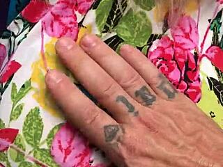 giving my girl a delicious massage with a happy ending using sex toy outdoors