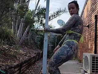 micro BIKINI TWERKING and POLE DANCING with CURVY milf MELODY RADFORD leaked