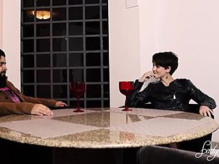 This skinny teen experiences a big cock deepthroat blowjob and hairy pussy cunilingus in intense action