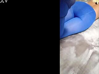 milf with perfect body struts in pantyhose and eight inch heels