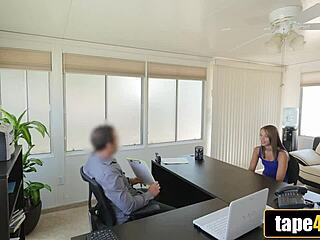 Gorgeous Submissive Teen Gets Screwed On Office Desk For Loan Approval