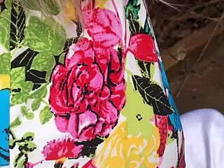 giving my girl a delicious massage with a happy ending using sex toy outdoors