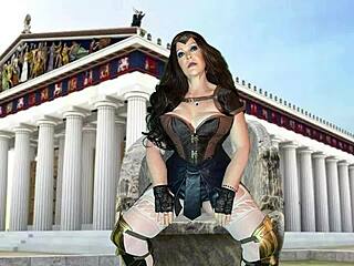 Oh granny wonder woman, you're the wondrous cocksucking goddess face fucking now.