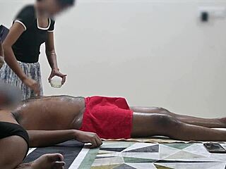 Intriguing spa massage experience with a happy ending right before the customer lady